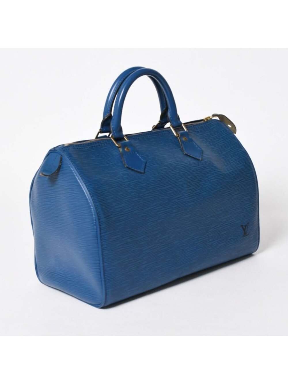 Louis Vuitton Speedy 30 Epi Boston Bag Leather Toledo Blue Gold - Picture 3 of 16